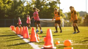 Soccer training session